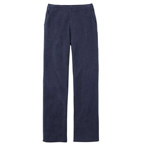 LL Bean Perfect Fit Knit Cords Straight Leg Size M Navy Pockets Elastic Waist